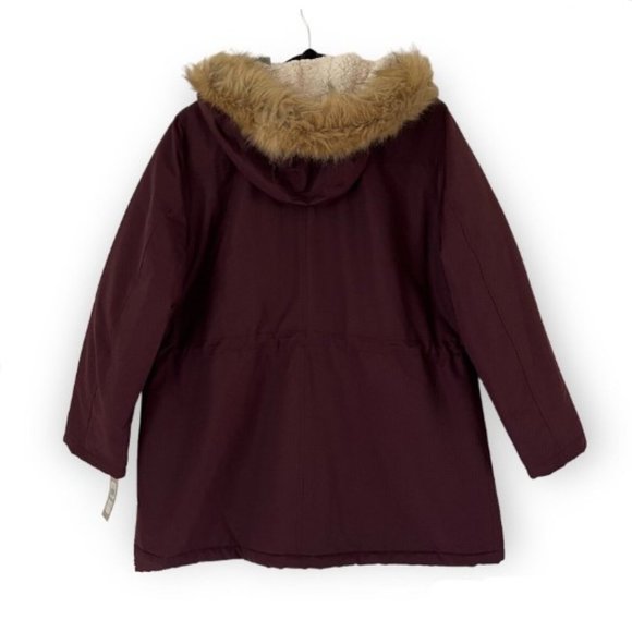 LEVI’S Sherpa Lined Hooded Parka Jacket – Wine Red, Plus 1X – NWT - Picture 10 of 15